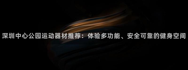 征途国际平台体育：深圳中心公园运动器材推荐：体验多功